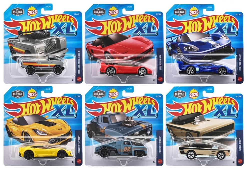 画像1: 【仮予約】PRE-ORDER - 2026 HW 1/43スケール【XL ベーシックカー Dアソート】1966 ランドローバー シリーズ II/1990 アキュラ NSX/2016 フォード GT レース/コルベット C7 Z06/エリケンシュタイン・ロッド/スモール・ブロック(2026年9月中旬入荷予定）