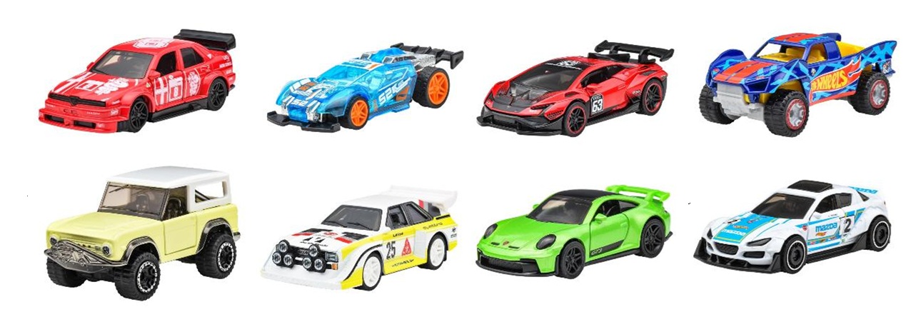 画像: 【仮予約】PRE-ORDER - 2026 HW プルバック 1:43【Sアソート (8個入り)】アルファロメオ 155 V6 TI/ダヴァンスネター/ランボルギーニ ウラカン スーパートロフェオ EVO 2/バハ・トラック/1966 フォード・ブロンコ/アウディ スポーツ クワトロ S1 E2/ポルシェ 911 GT3/2004 マツダ RX-8 カスタム(お取り置き不可)(2026年10月初旬入荷予定)