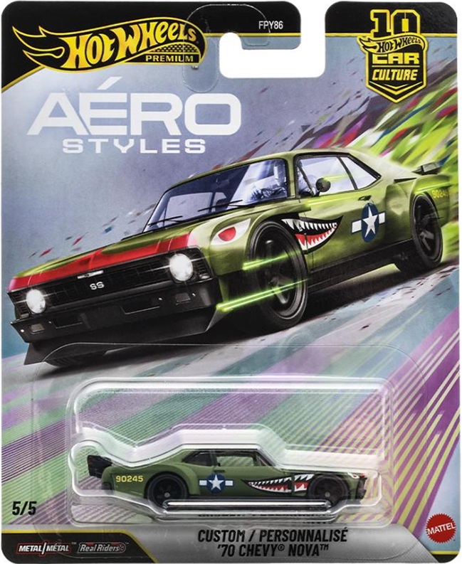画像: 【仮予約】PRE-ORDER - 2026 HW CAR CULTURE "エアロスタイルズ" 【カスタム '70 シェビー ノヴァ】FLAT OLIVE/RR(2026年10月中旬入荷予定）