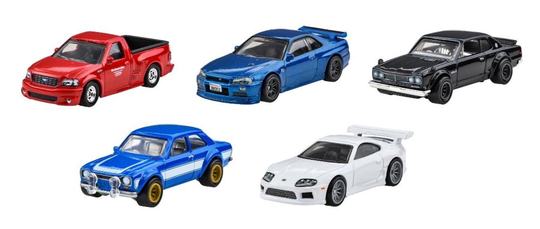 画像: 【仮予約】PRE-ORDER - 2026 HW FAST & FURIOUS (ワイルド・スピード) 【ブライアン・オコナー】1999 Ford F-150 SVT Lightning/Nissan Skyline GT-R V·Spec II (BNR34)/1971 Nissan Skyline HT 2000 GT-R/1970 Ford Escort RS1600/Toyota Supra(2026年10月下旬入荷予定）（お取り置き不可）