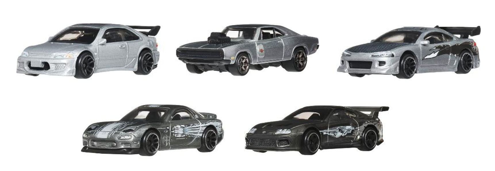 画像: 【仮予約】PRE-ORDER - 2026 HW FAST & FURIOUS 【ワイルド・スピード テーマ Qアソート - 25周年記念 5種セット】1993 ホンダ シビック クーペ EX EJ1/1970 ダッジ チャージャー R/T/1995 三菱エクリプス/1995 マツダ RX-7/トヨタ スープラ(2026年10月下旬入荷予定）