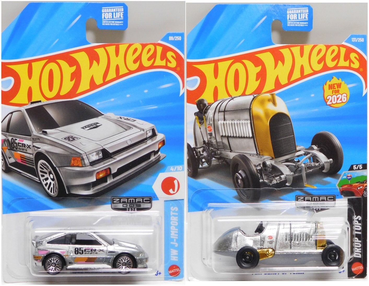 画像: 2026 WALMART EXCLUSIVE "ZAMAC" 【#5,#6 - 2種セット(1985 HONDA CR-X/FIAT BEAST OF TURIN)】ZAMAC (予約不可）