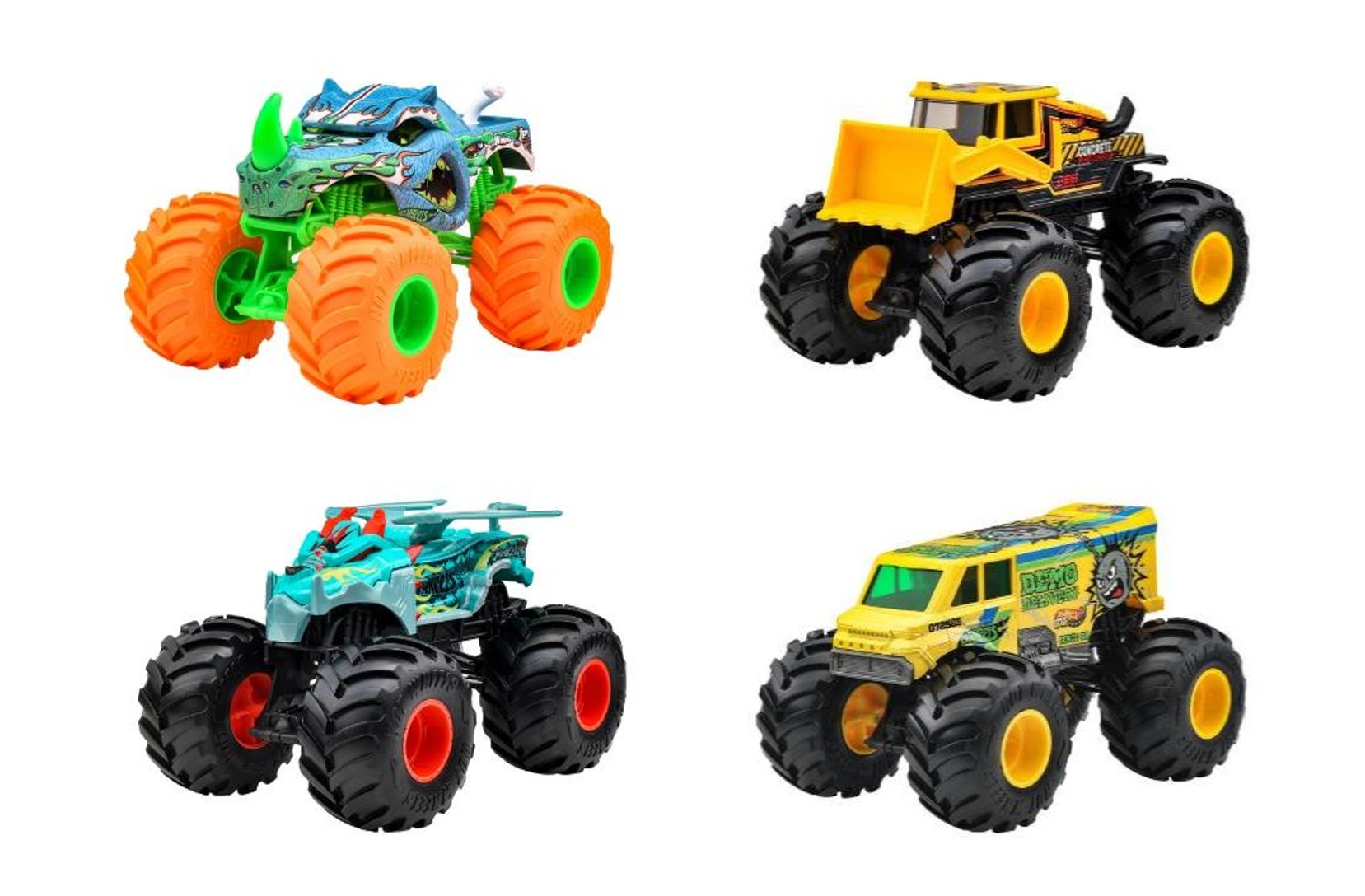 画像: 【仮予約】PRE-ORDER - 2026 HW MONSTER TRUCKS! 【1/24 ビッグサイズ　Kアソート4種セット】ライノマイト/コンクリート クラッシャー/ドラゴナイザー/デモ デリバリー (2026年11月下旬入荷予定）(お取り置き不可）