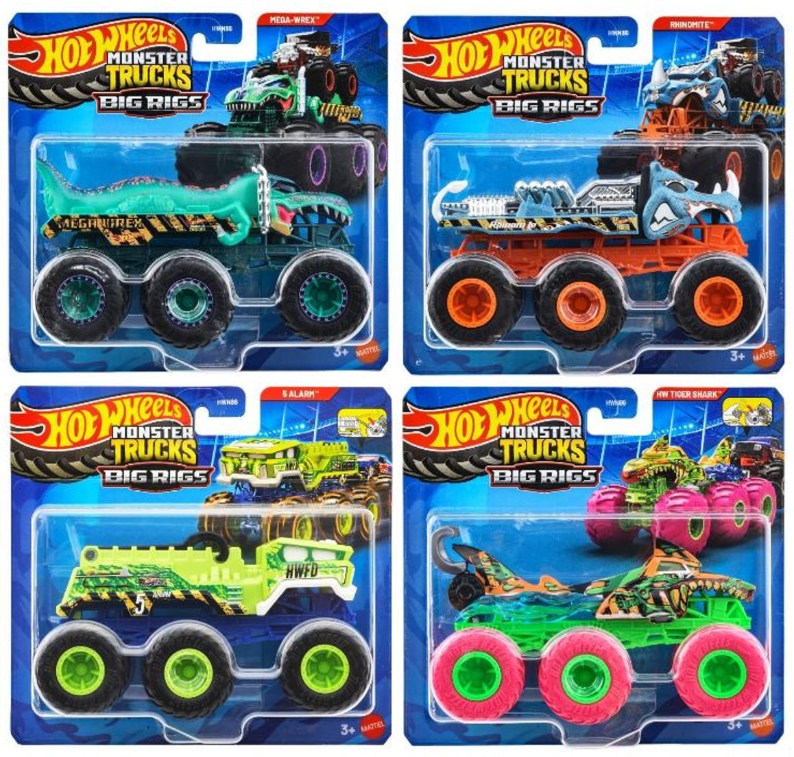 画像1: 【仮予約】PRE-ORDER - 2026 HW MONSTER TRUCKS! 【モンスタートラック トランスポーター Mアソート (4個入り）】(2026年11月下旬入荷予定）
