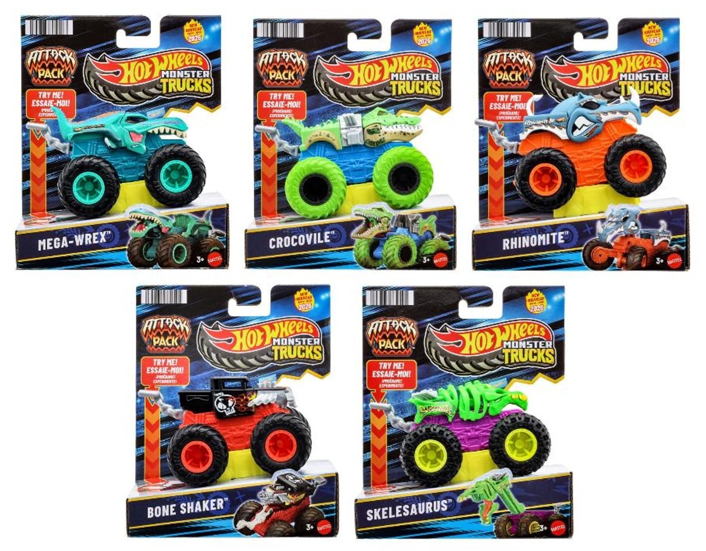 画像1: 【仮予約】PRE-ORDER - 2026 HW MONSTER TRUCKS! 【アタックパック Bアソート (5個入り）】(2026年11月下旬入荷予定）