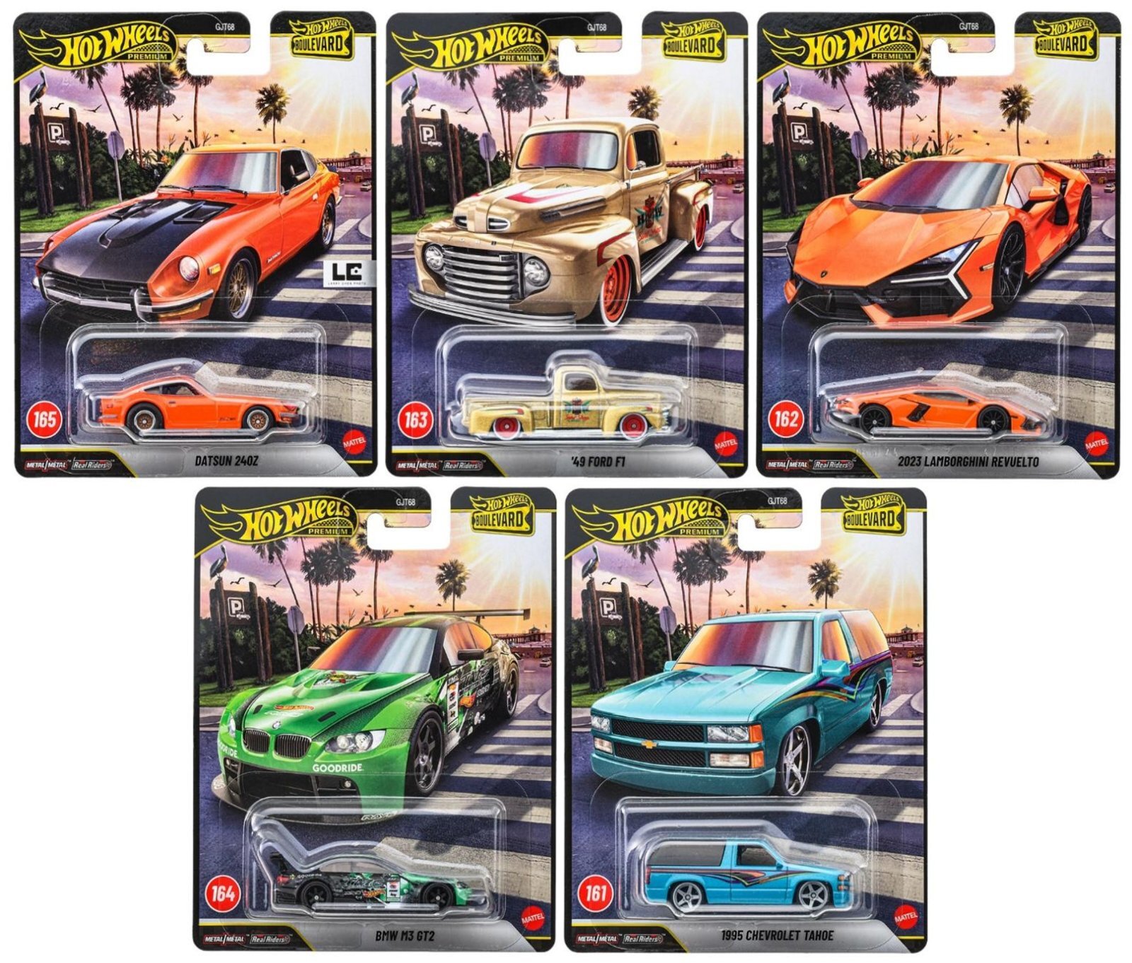 画像1: 【仮予約】PRE-ORDER - 2026 HW BOULEVARD 【Eアソート 5種セット】ダットサン 240Z/'49 フォード F1/2023 ランボルギーニ レヴエルト/BMW M3 GT2/1995 シボレー タホ(2026年11月末頃入荷予定）