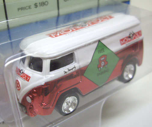 画像: 2001 K・B TOYS  EXCLUSIVE - MONOPOLY 【FREE PARKING '60 VW VAN】　CHROME RED-WHITE