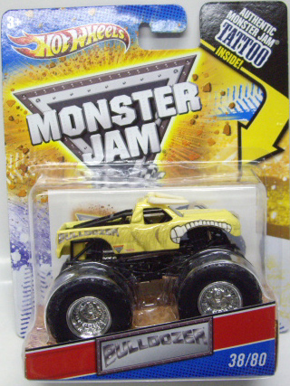 画像: 2011 MONSTER JAM INSIDE TATTOO 【BULLDOZER】 LIGHT YELLOW (ホイール・バリエーション）