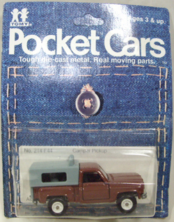 画像: TOMY-POCKET CARS 【CAMPER PICKUP (CHEVROLET TRUCK)】　BROWN （USトミカ）