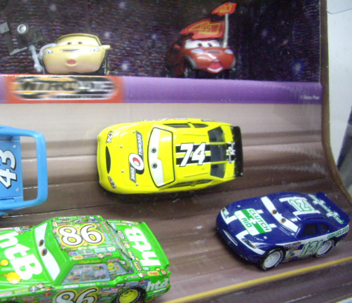 画像: TARGET EXCLUSIVE SPEEDWAY 9-PACK 【DASH BOARDMAN/HOUSER BOON/TIM RIMMER/TIMOTHY TWOSTROKE/LIGHTNING McQUEEN/THE KING/CHICK HICKS/SIDEWALL SHINE NO.74/CLUTCH AID NO.121】　