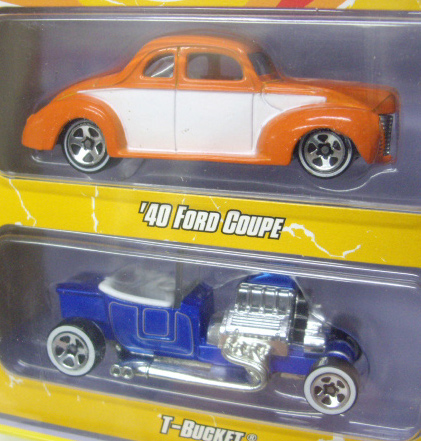 画像: SINCE'68 HOT RODS 4CAR TIN PACK 【3-WINDOW '34, '57 CHEVY, '40 FORD COUPE, T-BUCKET】　