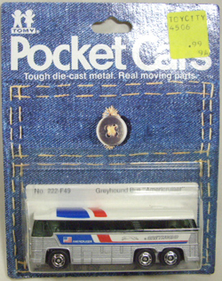 画像: TOMY-POCKET CARS 【GREYHOUND BUS "AMERICRUISER"】　GREY-WHITE  （USトミカ）