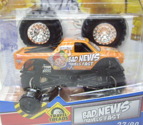 画像: 2011 MONSTER JAM INSIDE TATTOO 【BAD NEWS TRAVELS FAST】 ORANGE (TRAVEL TREADS)