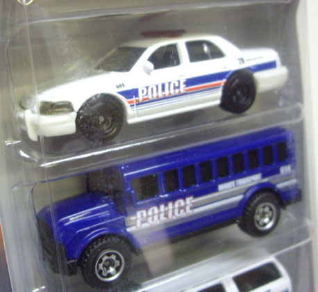 画像: 2010 MATCHBOX 5PACK - POLICE SQUAD No.10 【Ford Crown Victoria Police / School Bus / Chevy Suburban / Ford Panel Van / Rescue Helicopter 】