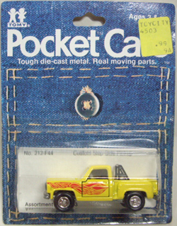 画像: TOMY-POCKET CARS 【CUSTOM STEP-SIDE PICKUP (CHEVROLET TRUCK)】　YELLOW  （USトミカ）