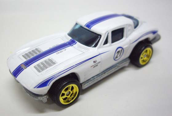 画像: LOOSE - LARRY'S GARAGE 21CAR SET 【'63 CORVETTE】　WHITE/RR (CHASE)