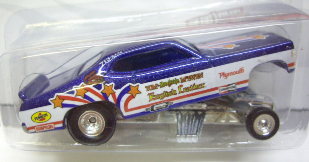 画像: 2010 DRAGSTRIP DEMONS 【'70 PLYMOUTH DUSTER F/C - "ENGLISH LEATHER MONGOOSE DUSTER"】　BLUE/RR (手書きのサイン入り）
