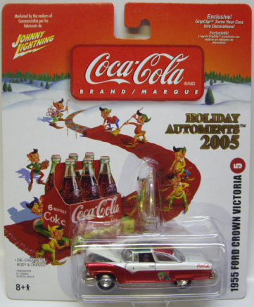 画像: LIMITED EDITION -COCA-COLA 2005 HOLIDAY AUTOMENTS  【1955 FORD CROWN VICTORIA】　MET.RED-WHITE/RR (with GRIPCLIP)