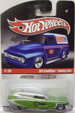 画像: 2010 HOT WHEELS DELIVERY 【'59 CADILLAC FUNNY CAR】　MET.GREEN-SILVER/RR