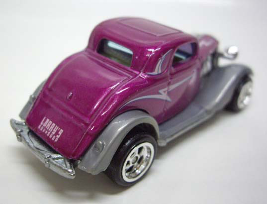 画像: LOOSE - LARRY'S GARAGE 21CAR SET 【3-WINDOW '34 FORD】　MET.MAGENTA/RR (CHASE)