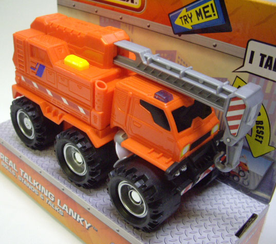 画像: 1/50 ROCKY & FRIENDS TRUCKS 【REAL TALKING LANKY】 ORANGE (ボタンを押すと立ち上がってしゃべります）