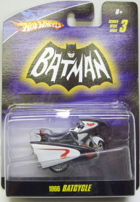 画像: 1/50 BATMOBILE SERIES 3 【1966 BATCYCLE】　BLACK-WHITE/RR