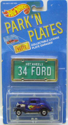 画像: PARK'N PLATES 【3-WINDOW '34 FORD (2225)】 MET.BLUE/BW  (GREEN PLATE)