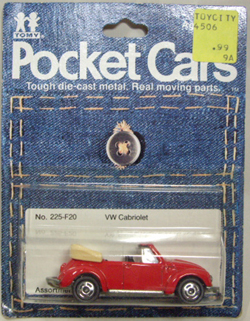 画像: TOMY-POCKET CARS 【VW CABRIOLET】　RED  （USトミカ）