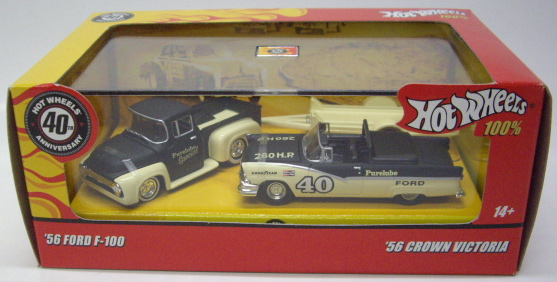 画像: 2008 100% 40TH ANNI. 2CAR SET - RETRO RACING 【'56 FORD F-100 / '56 CROWN VICTORIA】　