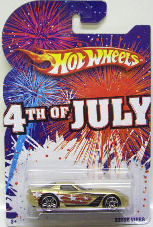 画像: 2010 WALMART EXCLUSIVE 4th of July 【DODGE VIPER】　GOLD/PR5 ※台紙のエッジにダメージ