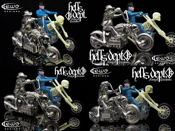 画像: HELLS DEPT 2010 【"Kewo Design" BoneShaker after 40 years】  WHITE METAL MADE　（送料サービス適用外）