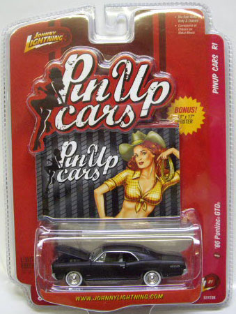 画像: LIMITED EDITION - PINUP CARS R1 【'66 PONTIAC GTO】　FLAT BLACK/RR (with POSTER)