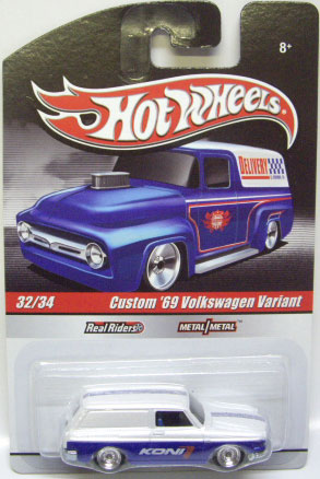 画像: HOT WHEELS DELIVERY 【CUSTOM '69 VOLKSWAGEN VARIANT】　WHITE-BLUE/RR