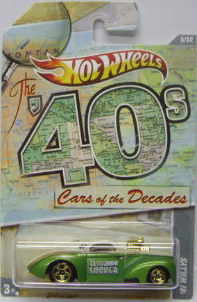 画像: 2011 WALMART EXCLUSIVE "CARS OF THE DECADES" 【'41 WILLYS】 GREEN-CREAM/5SP