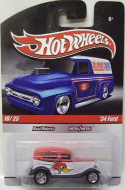 画像: 2010 HOT WHEELS DELIVERY 【'34 FORD】　RED-WHITE/RR (CLAY SMITH TAMPO)