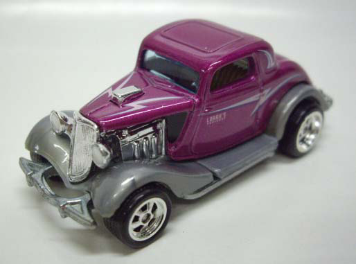 画像: LOOSE - LARRY'S GARAGE 21CAR SET 【3-WINDOW '34 FORD】　MET.MAGENTA/RR (CHASE)