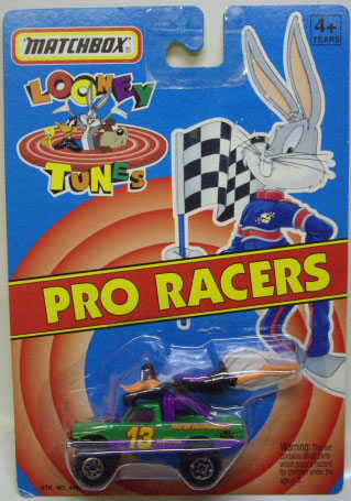 画像: 1993 MATCHBOX LOONEY TUNES PRO RACERS 【DAFFY DUCK / 4X4 OPEN BACK TRUCK】 GREEN