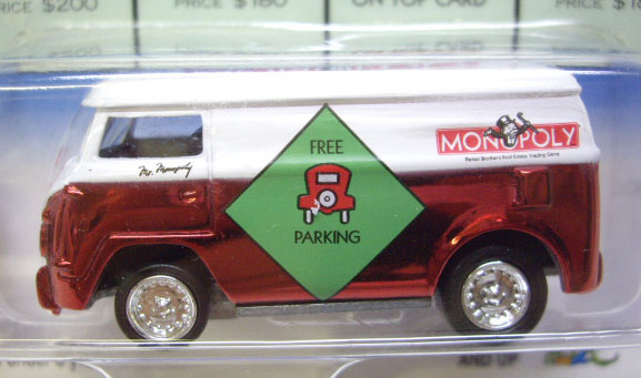 画像: 2001 K・B TOYS  EXCLUSIVE - MONOPOLY 【FREE PARKING '60 VW VAN】　CHROME RED-WHITE