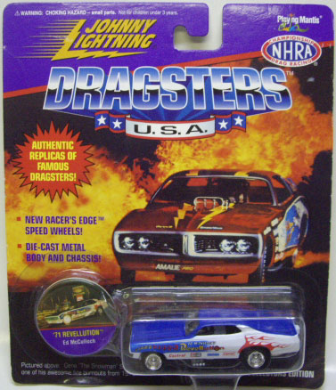 画像: 1995 LIMITED EDITION -DRAGSTERS USA 【'71 REVELLUTION ED McCULLOCH】　WHITE-BLUE (REVELL TAMPO)