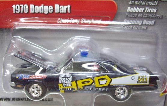 画像: JOHNNY LIGHTNING 2.0  R8 【"CHIEF TONY SHEPHERD" 1970 DODGE DART】 BLACK/RR (BEAT THE HEAT)