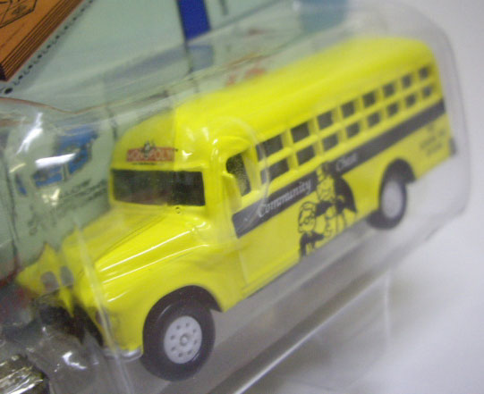 画像: 2005 JOHNNY LIGHTNING - MONOPOLY 【PAY SCHOOL TAX '56 CHEVY SCHOOL BUS】　YELLOW/RR (WHITE LIGHTNING)