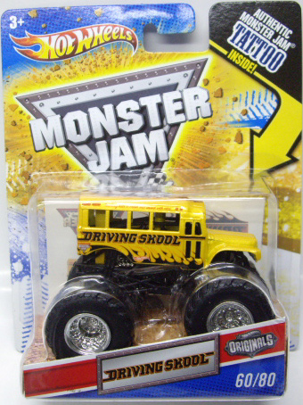 画像: 2011 MONSTER JAM INSIDE TATTOO 【DRIVING SKOOL】 YELLOW (HW ORIGINALS)