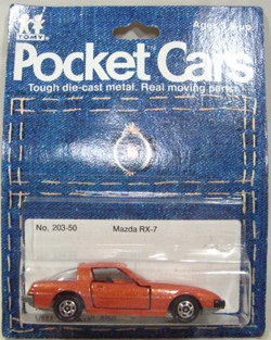 画像: TOMY-POCKET CARS 【MAZDA RX-7】　MET.ORANGE （USトミカ）