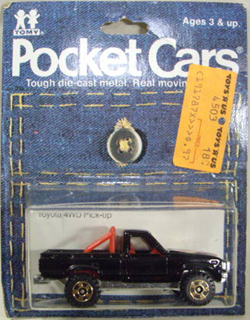 画像: TOMY-POCKET CARS 【TOYOTA 4WD PICK-UP (TOYOTA HILUX 4WD)】　BLACK  （USトミカ）