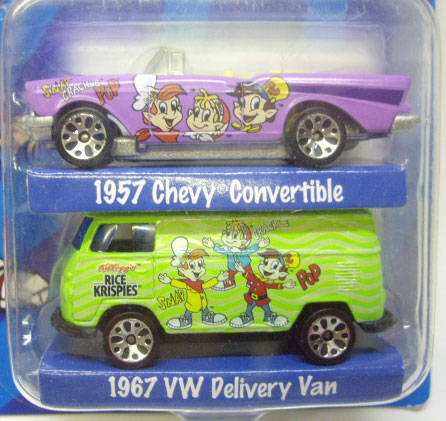 画像: 2001 KELLOGG'S COLLECTION 【1957 CHEVY CONVERTIBLE / 1967 VW DELIVERY VAN】 PURPLE/GREEN