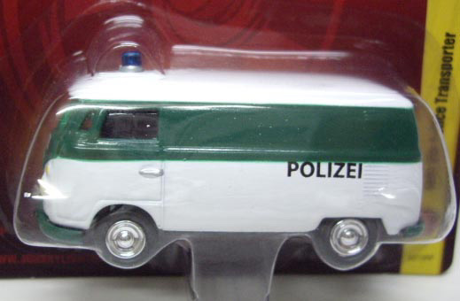 画像: FOREVER 64 R16 【1965 VW POLICE TRANSPORTER】 WHITE-GREEN/RR